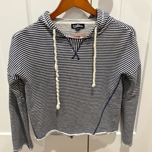 FRESHMAN nautical striped cropped sweatshirt